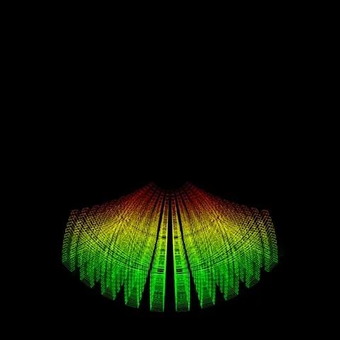 Fractal lattice on a black background Video stock 69500409