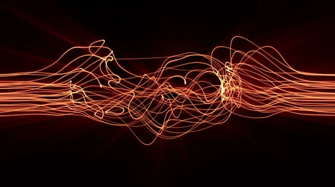 Fractal light strands undulate and flow - Light Moves 0212 HD, 4K Stock Footage 67435336