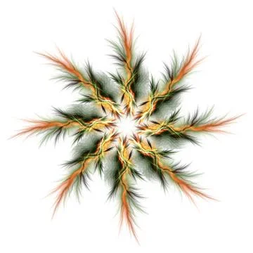 Fractal lightning computer generated abstract pattern Stock Illustration