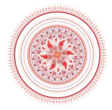 Fractal mandala on background. Crazy abstract fractal shapes with kaleidoscop イラスト素材