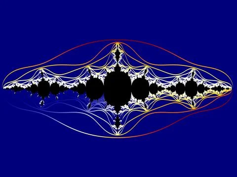Fractal mathematics design generating abstract digital art pattern Stock Illustration