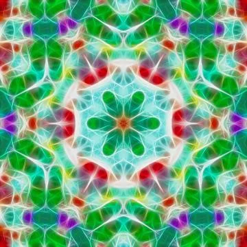 Fractal mosaic background Stock Illustration