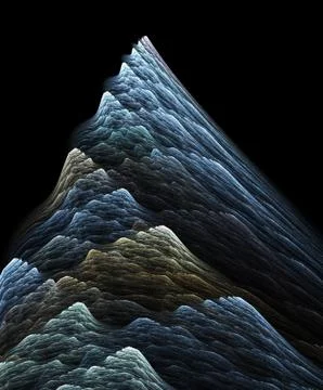 Fractal mountain Stock Illustration