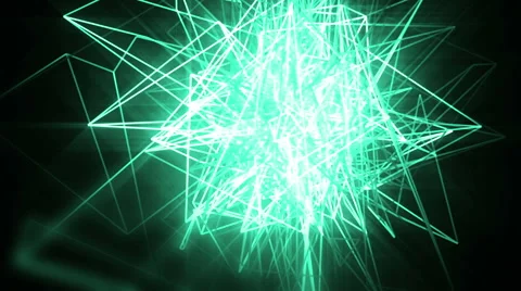 Fractal neon background with lines. Видео 65432970