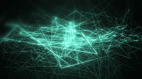 Fractal neon background with lines. Video stock 65433882