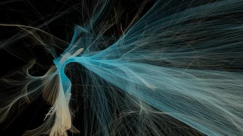Fractal Neuron Threads In Motion Stock Illustration