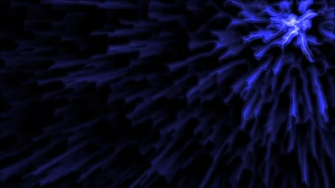 Fractal noise cavernous motion. Dark-blue background Stock Footage 104821640