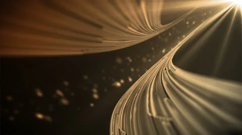 Fractal Orbit Amber Orange Stock Footage 25890544