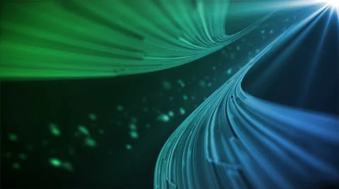 Fractal Orbit Blue Green Stock Footage 25890751