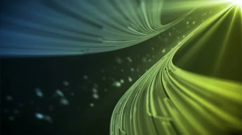 Fractal Orbit Blue Yellow Stock Footage 12048269