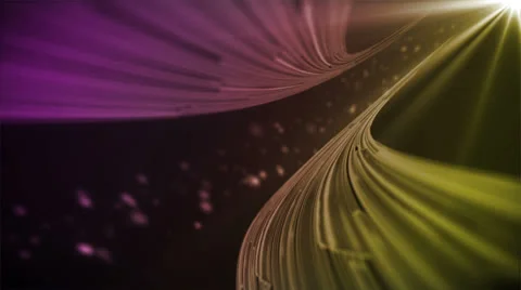 Fractal Orbit Purple Yellow Stock Footage 25891124