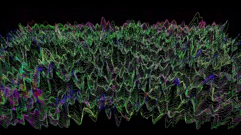 Fractal ornaments for your project. Different colored pattern glittering Video stock 112290677