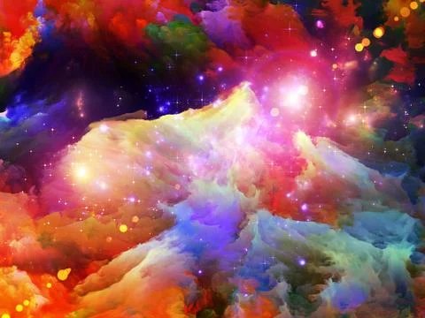 Fractal Paint Abstraction Stock Illustration