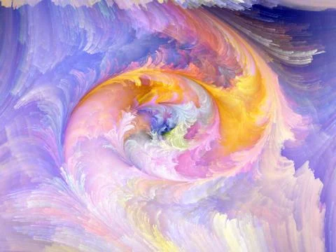 Fractal Paint Vortex Stock Illustration