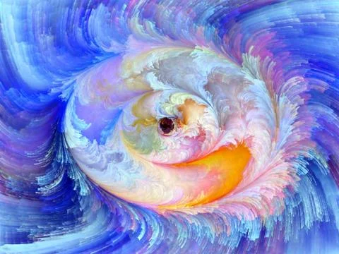 Fractal Paint Vortex Stock Illustration