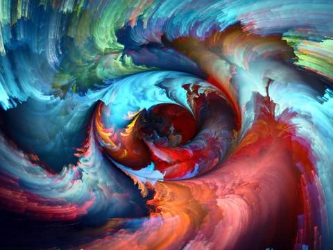 Fractal Paint Vortex Stock Illustration