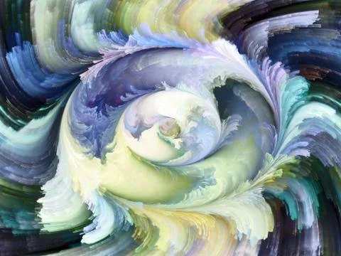 Fractal Paint Vortex Stock Illustration