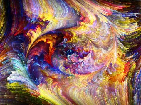 Fractal Paint Vortex Stock Illustration