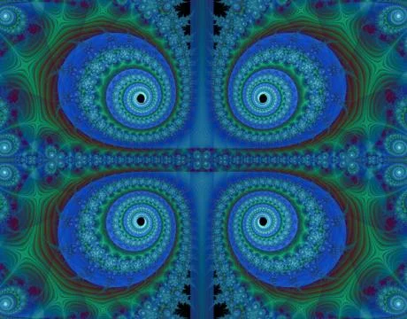 Fractal paisley background Stock Illustration