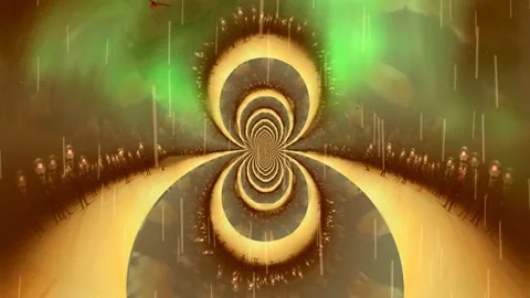 Fractal of parallel dimensions Stock Footage 133088423