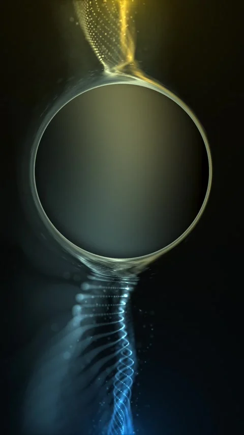 Fractal Particle Wave Technology Background with Copy Space Stock Footage 327464544