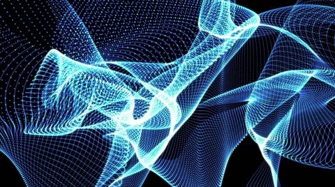 Fractal Particles Blue Vj Loop 06 Stock Footage 44916074