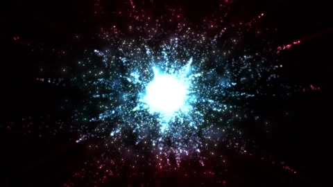 Fractal Particles Explosion Energy Fx Loop Video stock 134631446