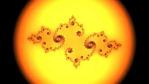 Fractal pattern against bright sun background with bold Stock Footage 338121219