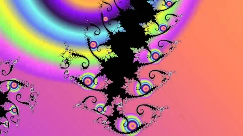 Fractal Pattern Animated Background Stock Footage 238695217
