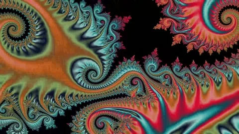 Fractal Pattern Animated Background Stock Footage 238695223