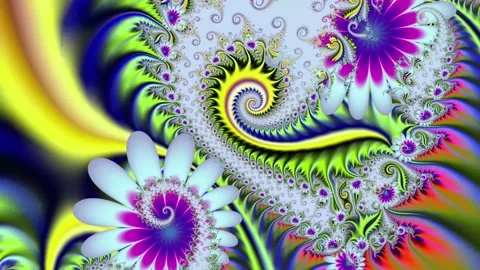 Fractal pattern. Animation. 4K Stockbeeldmateriaal 87544538