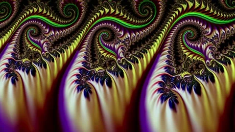 Fractal pattern. Animation. 4K Stockbeeldmateriaal 87544587