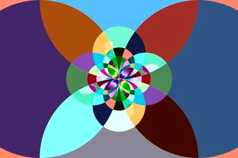 Fractal pattern: circles and ovals. Stock Photos