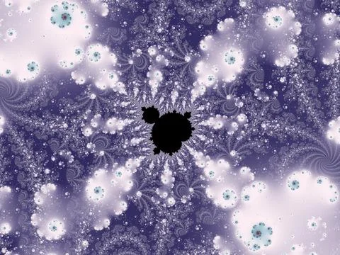 Fractal pattern displaying mathematical complexity and abstract design Stock Illustration