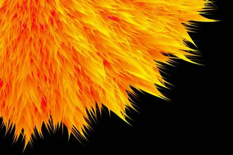 Fractal pattern with sharp lines and waves on a dark background. Stock Photos