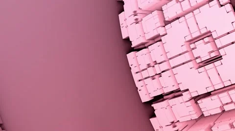 Fractal pink abstract 3D background Stock Footage 66583463