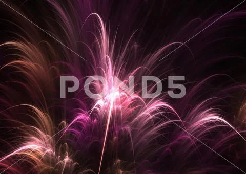 Fractal Pinnate Fern - Fractal Art - 3D image Stock Illustration