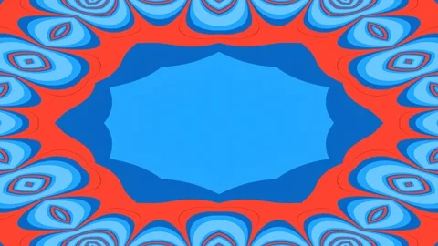 Fractal pixelated blue opening movement, seamless loop Stock Footage 124684271