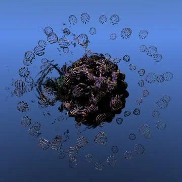 Fractal planet Stock Illustration