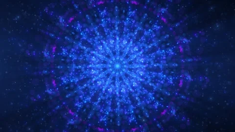 Fractal psychedelic or magic particle sphere. Glittery mandala animated Stock Footage 276158482