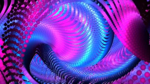 The fractal psychedelic vortex of the abstract spiral - 3d render illustratio Stock Illustration