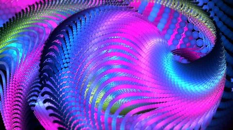The fractal psychedelic vortex of the abstract spiral - 3d render illustratio Stock Illustration