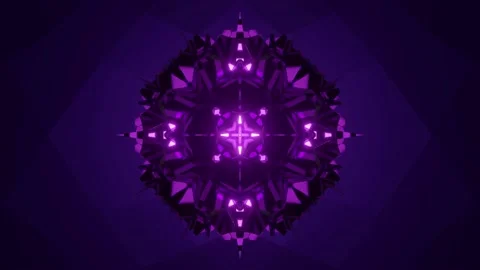 Fractal Purple Cube Stock Footage 172553837