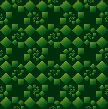 Fractal Pythagorean Tree seamless pattern. Illustrazione stock