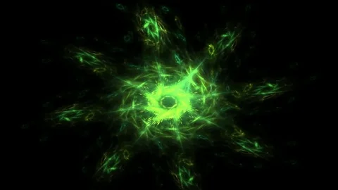 Fractal radial pattern on the subject of science, technology and design Stock Footage 73182977