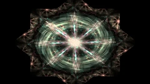 Fractal radial pattern on the subject of science, technology and design Stock Footage 73183033