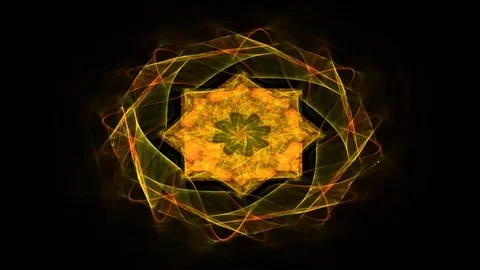 Fractal radial pattern on the subject of science, technology and design Stock Footage 73183043