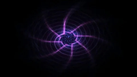 Fractal radial pattern on the subject of science, technology and design Stock Footage 73183047