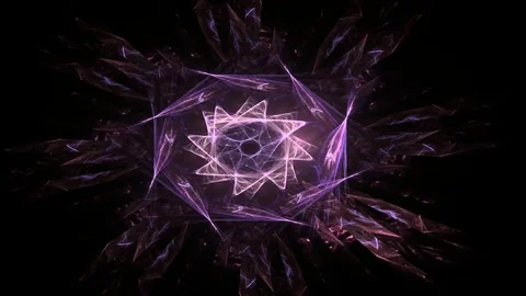 Fractal radial pattern on the subject of science, technology and design Stock Footage 73183056