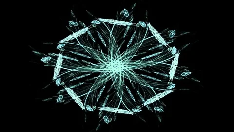 Fractal radial pattern on the subject of science, technology and design Stock Footage 73183089